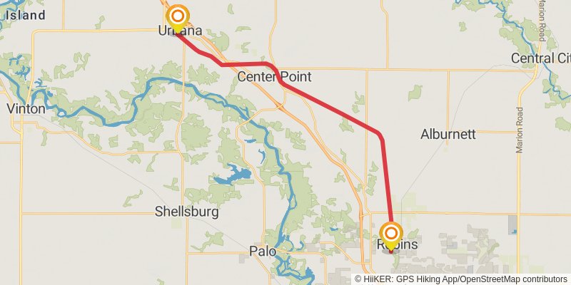 American Discovery Trail North Route stage 134 Map