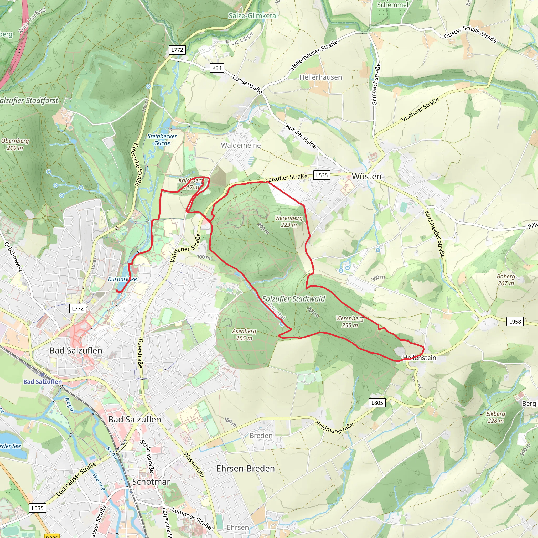 Bad Salzuflen Rundweg mobile static map