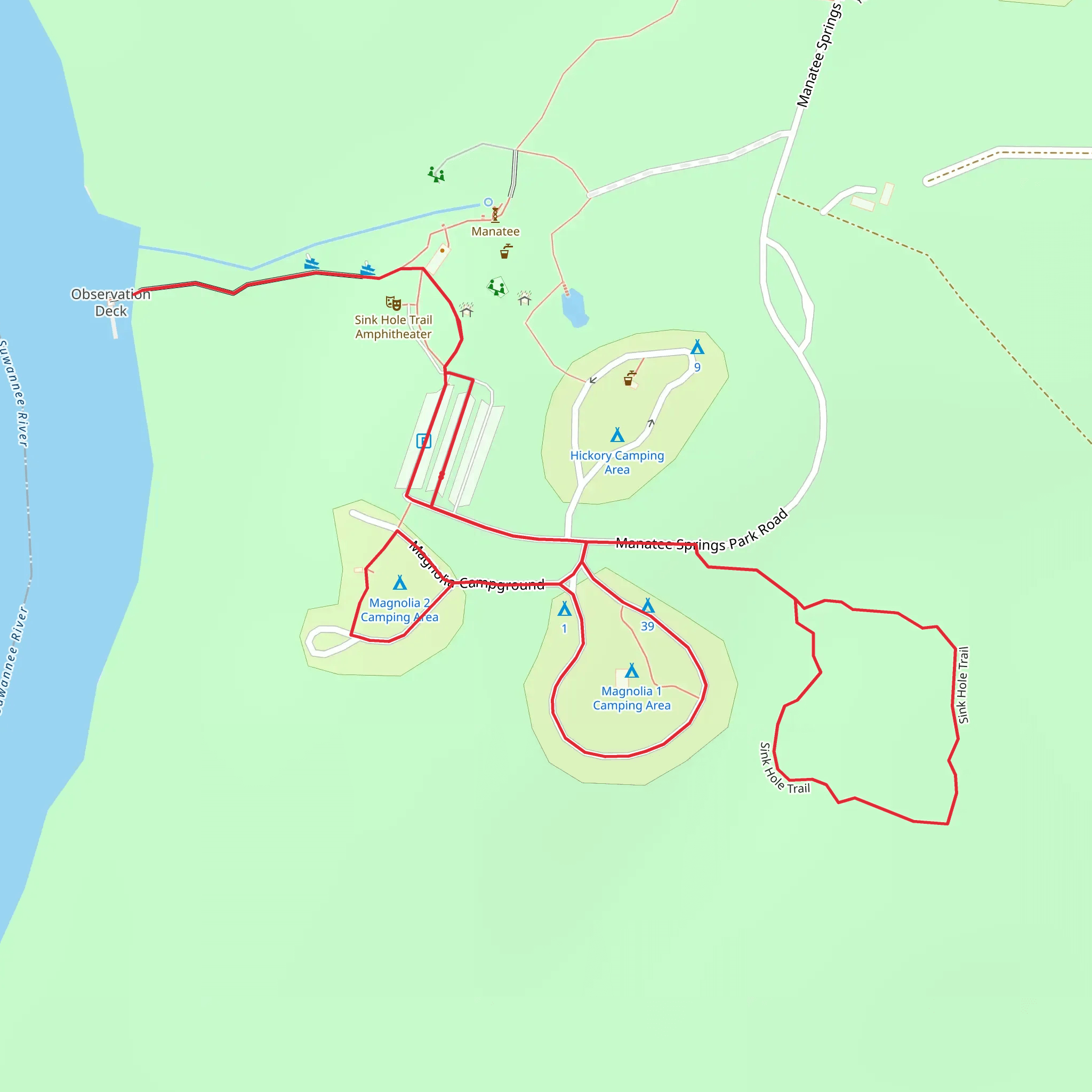 Sink Hole Trail Loop mobile static map
