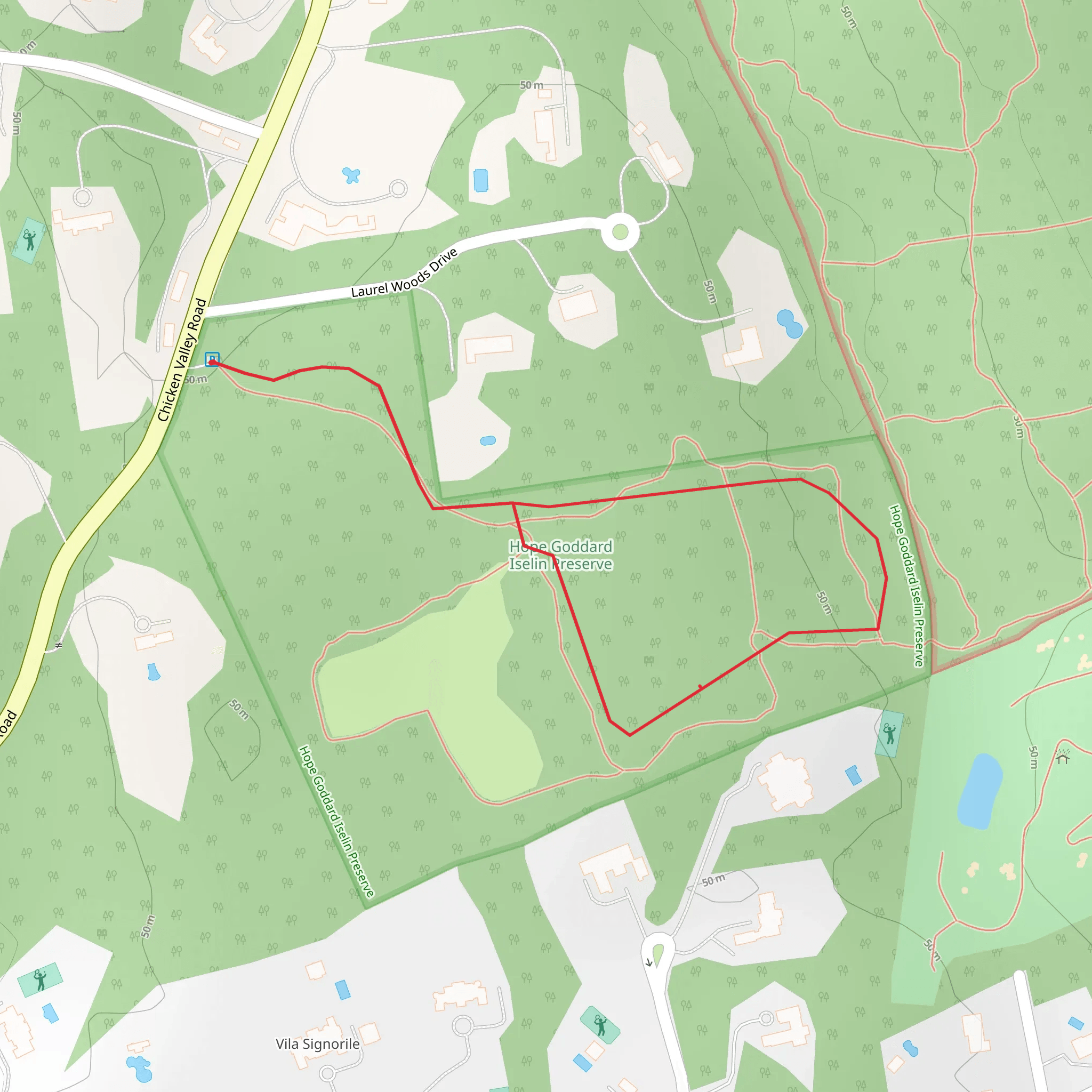 Chicken Valley Road East Short Loop mobile static map