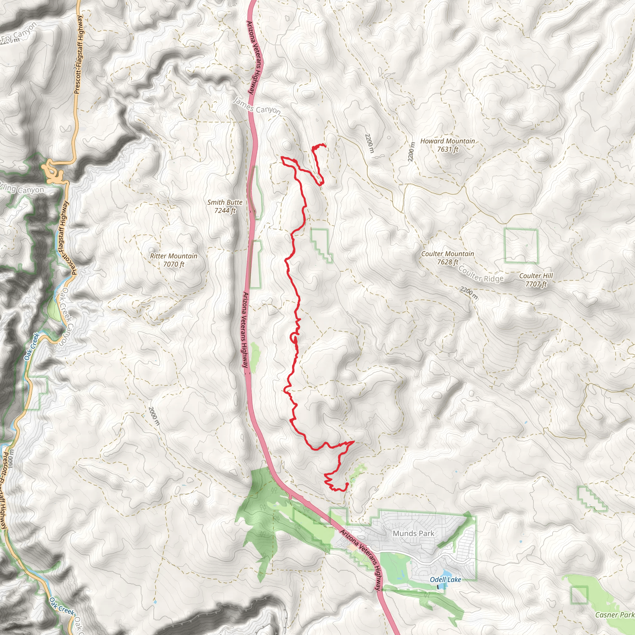Interstate Trail mobile static map