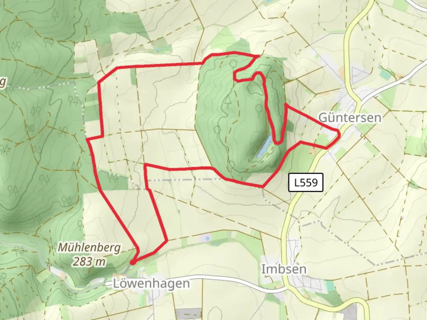 An image depicting the trail Vulkanweg and its surrounding area.