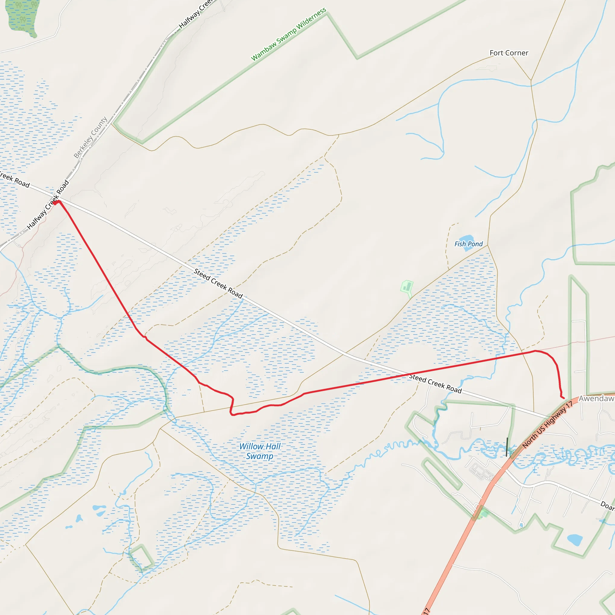 Palmetto Trail Swamp Fox Passage mobile static map
