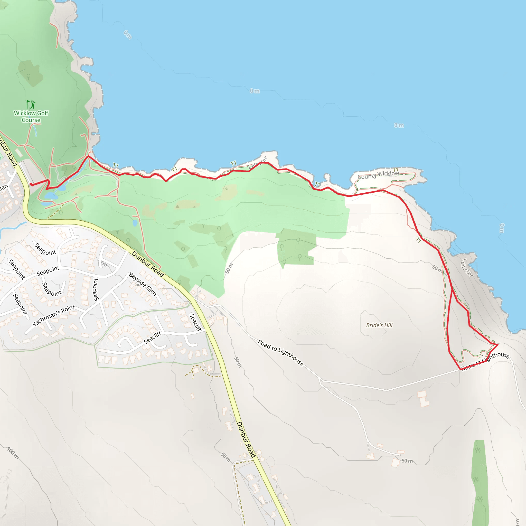 Glen Beach Cliff Walk mobile static map