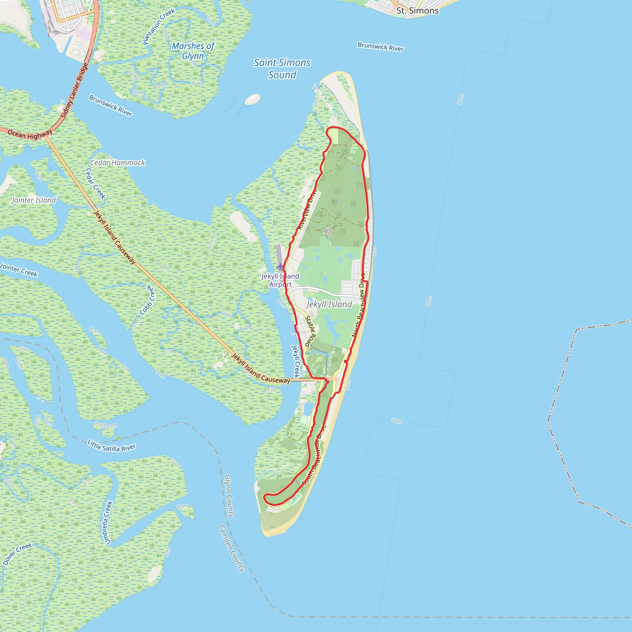 Ocean View - S Loop - Hostoric Distric Loop Trail mobile static map