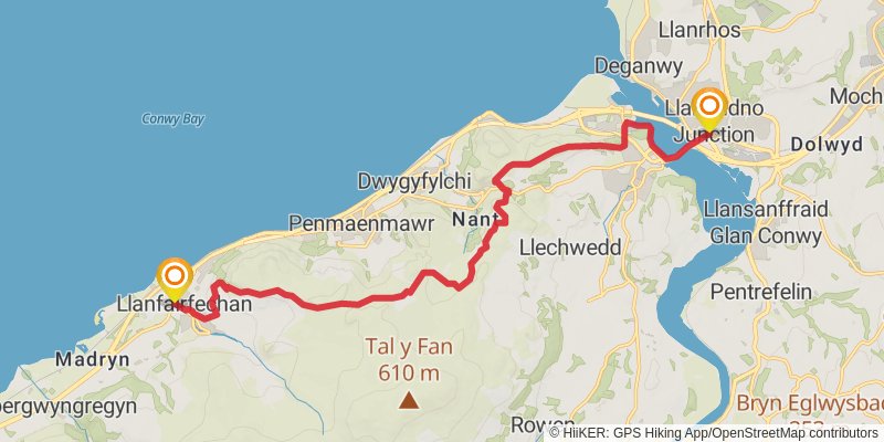 Castles in North Wales stage 11 Map