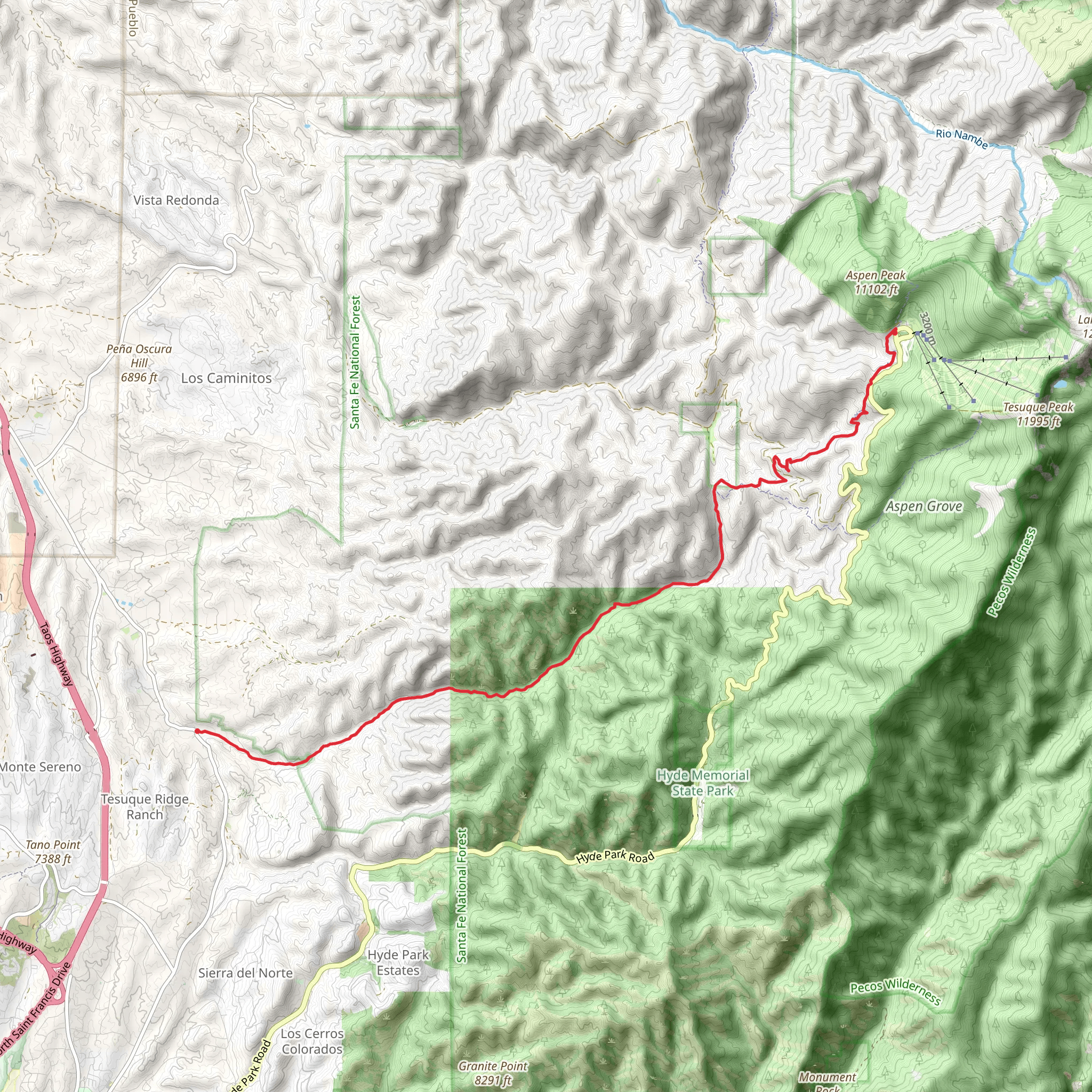Winsor Trail mobile static map