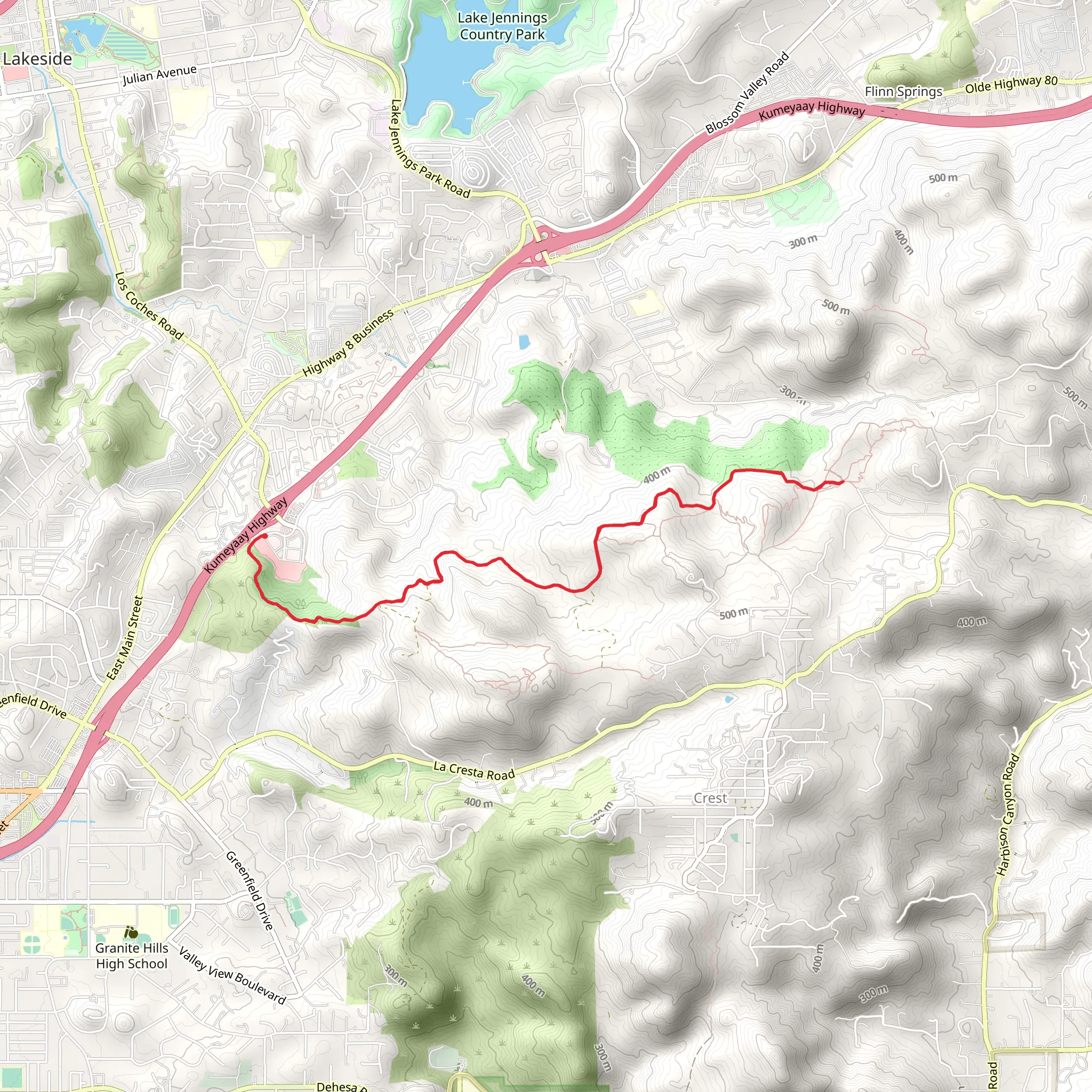 Valley View Trail mobile static map