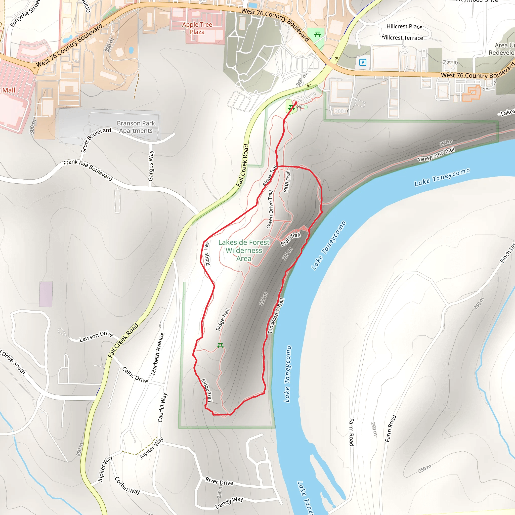 Table Rock Lake Loop Walk mobile static map
