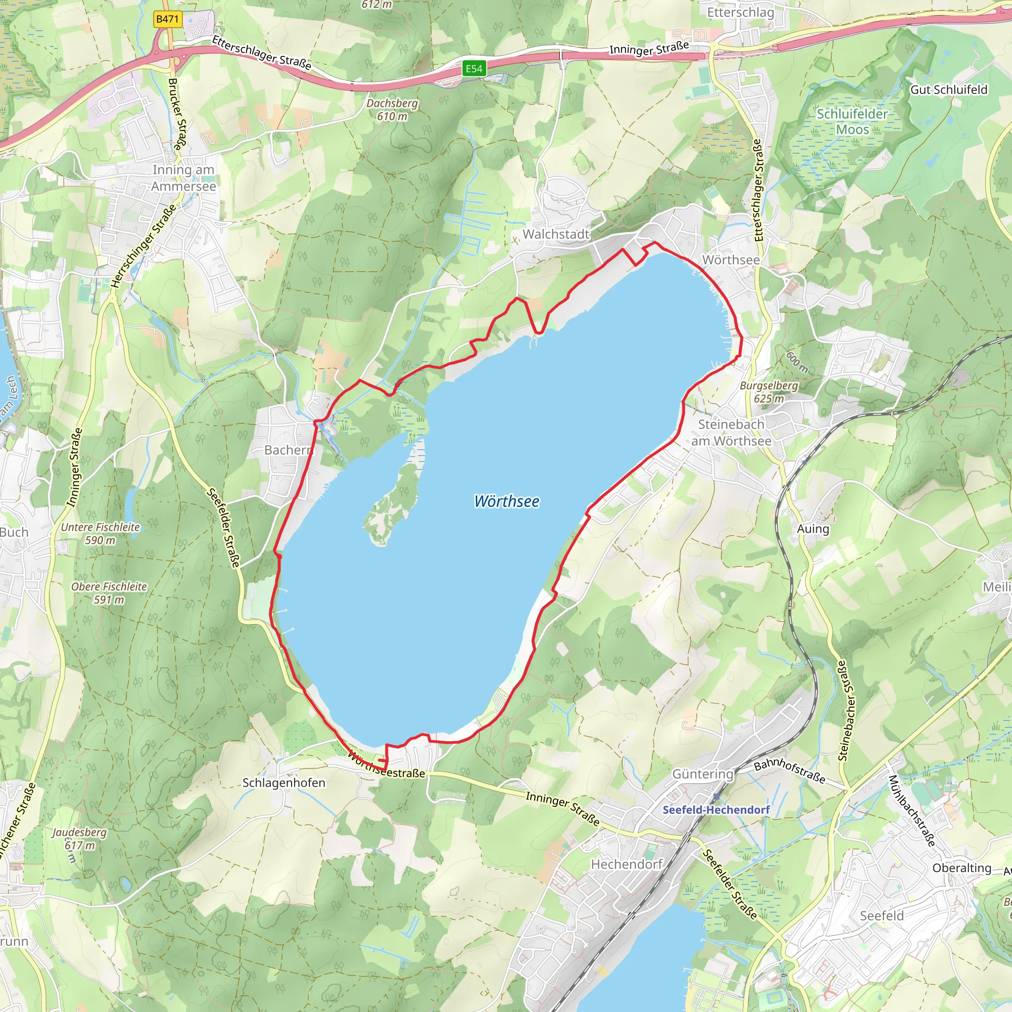 Wörthsee Loop mobile static map