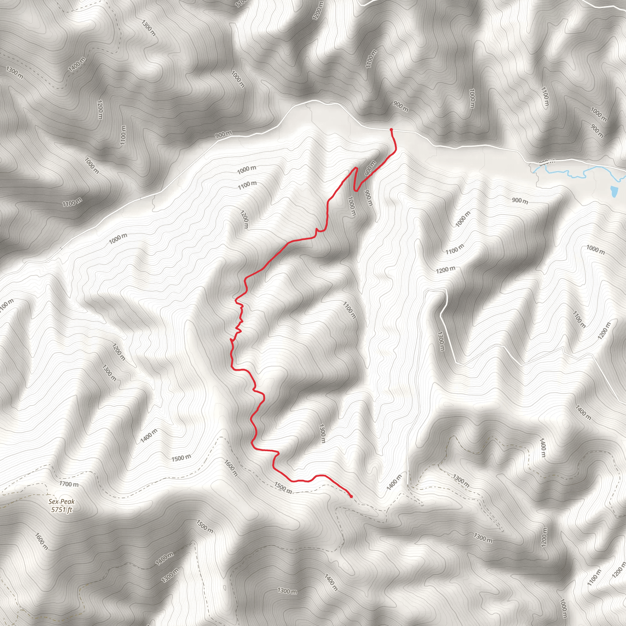 Reader Gulch Trail mobile static map