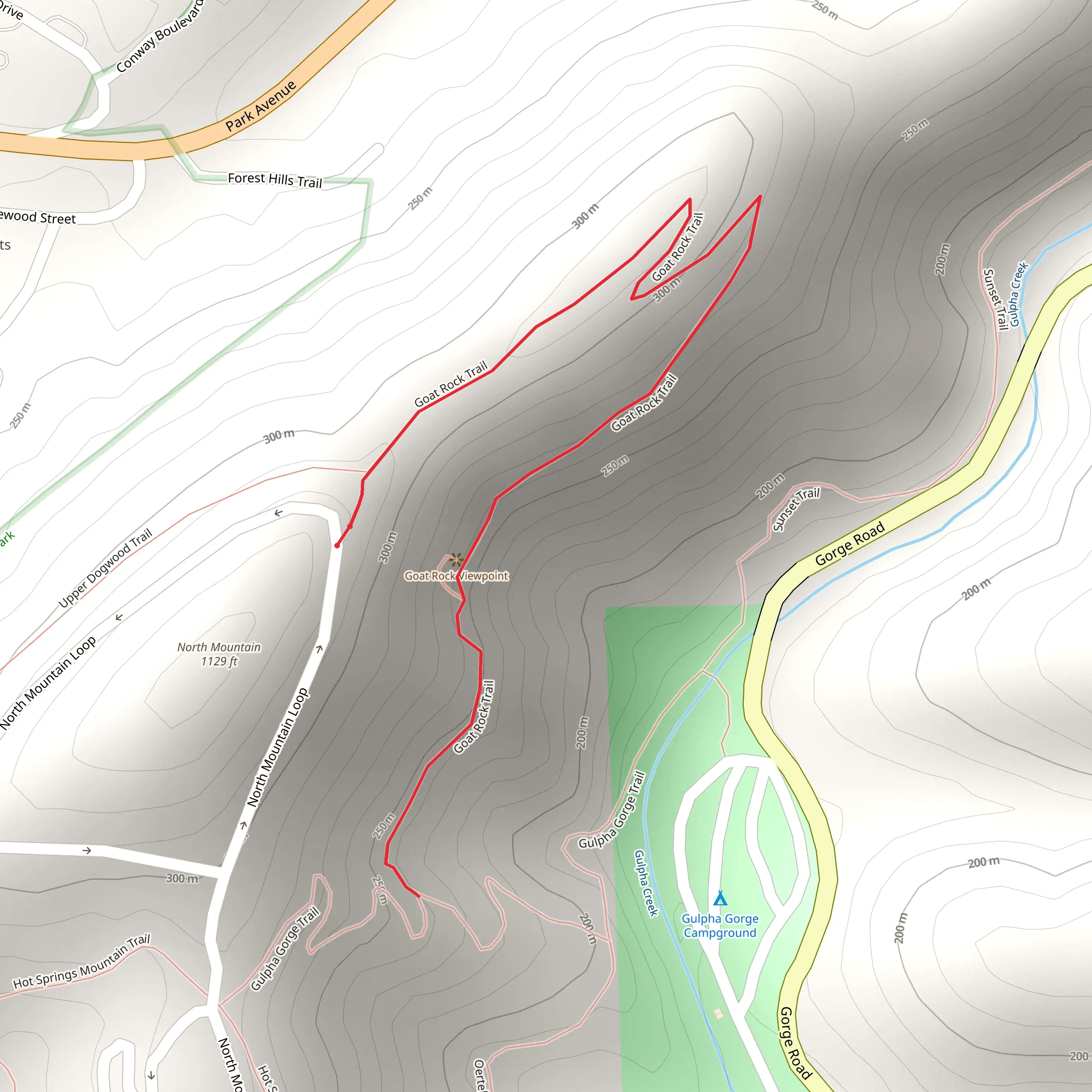 Goat Rock Trail mobile static map