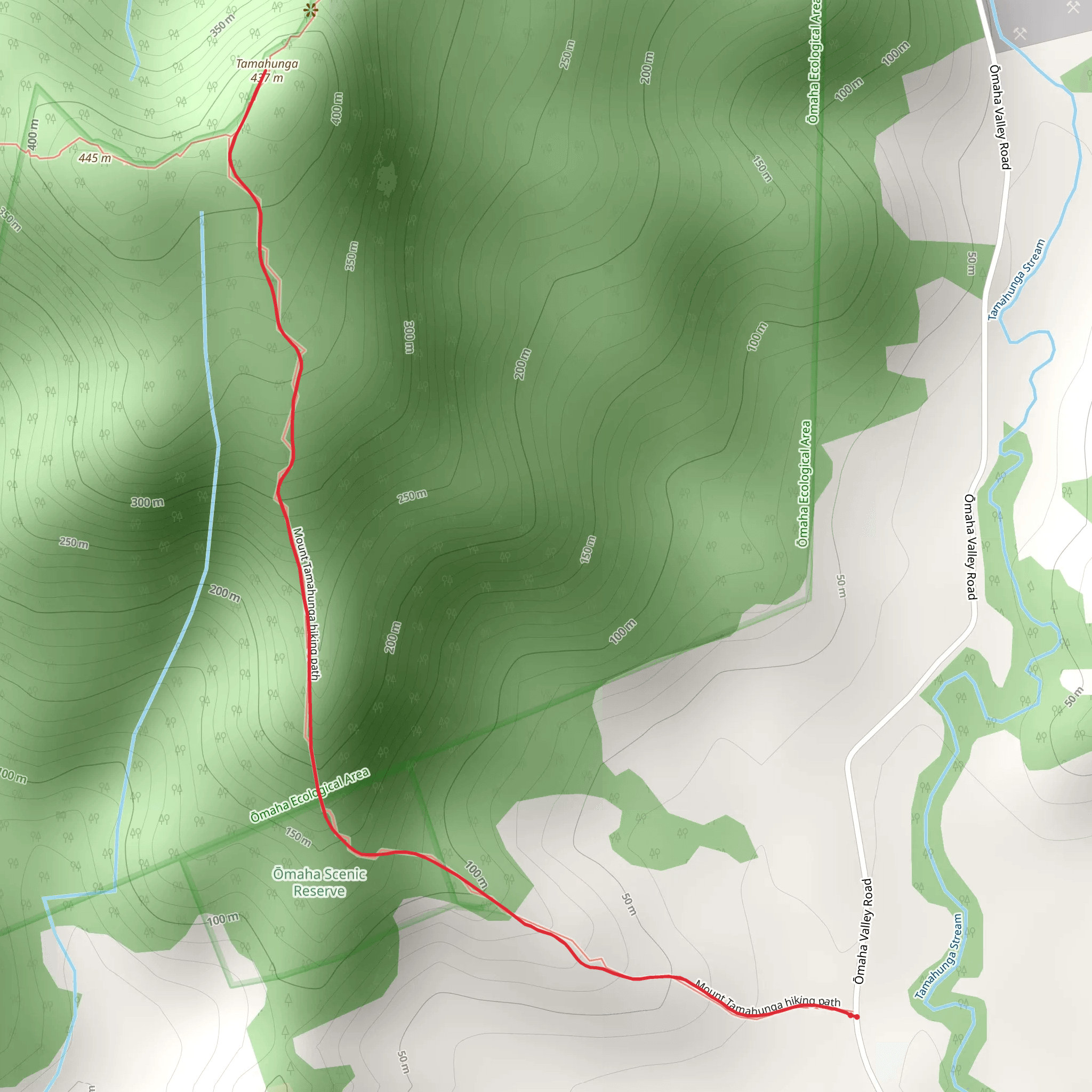Mt Tamahunga Walkway mobile static map