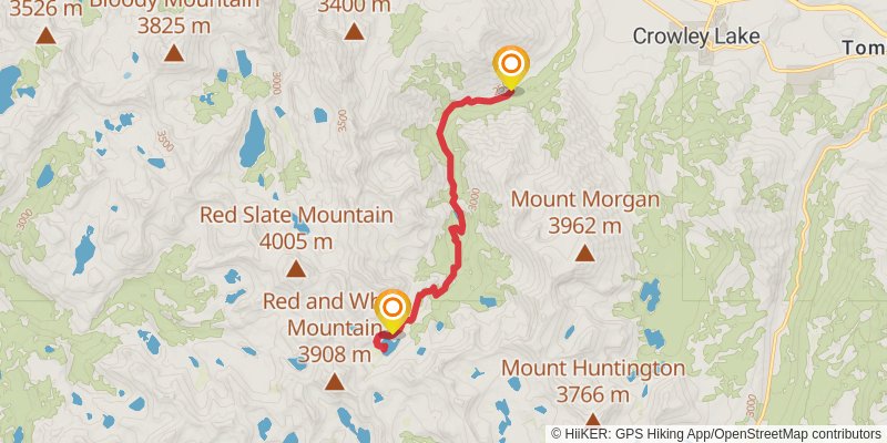 Big McGee Lake Trail stage 2 Map