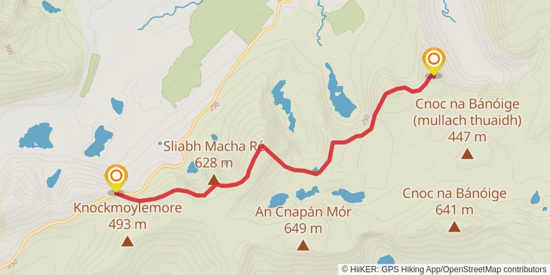 Cnoc na Bánóige Mountain Loop stage 2 Map