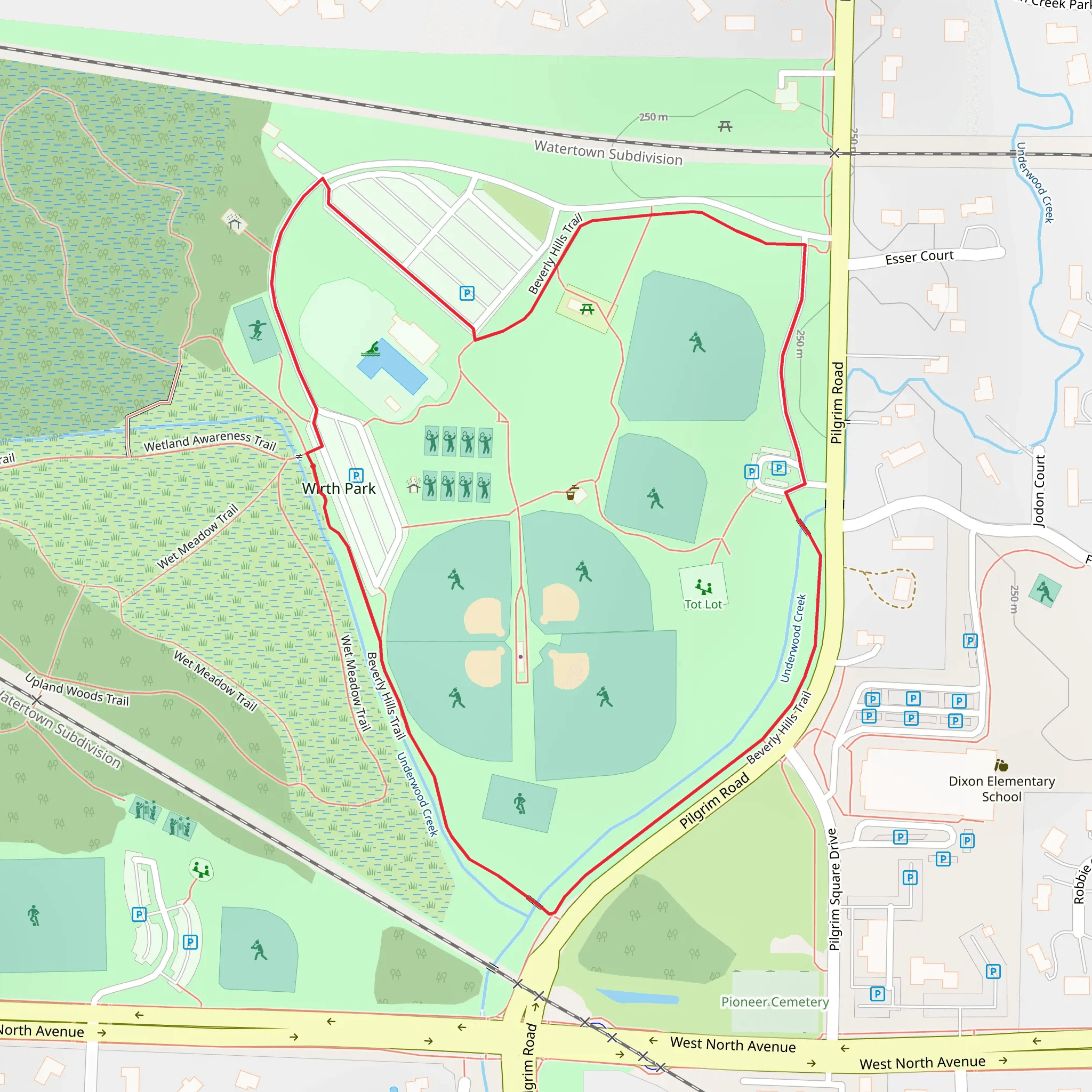 Beverly Hills Loop Trail mobile static map