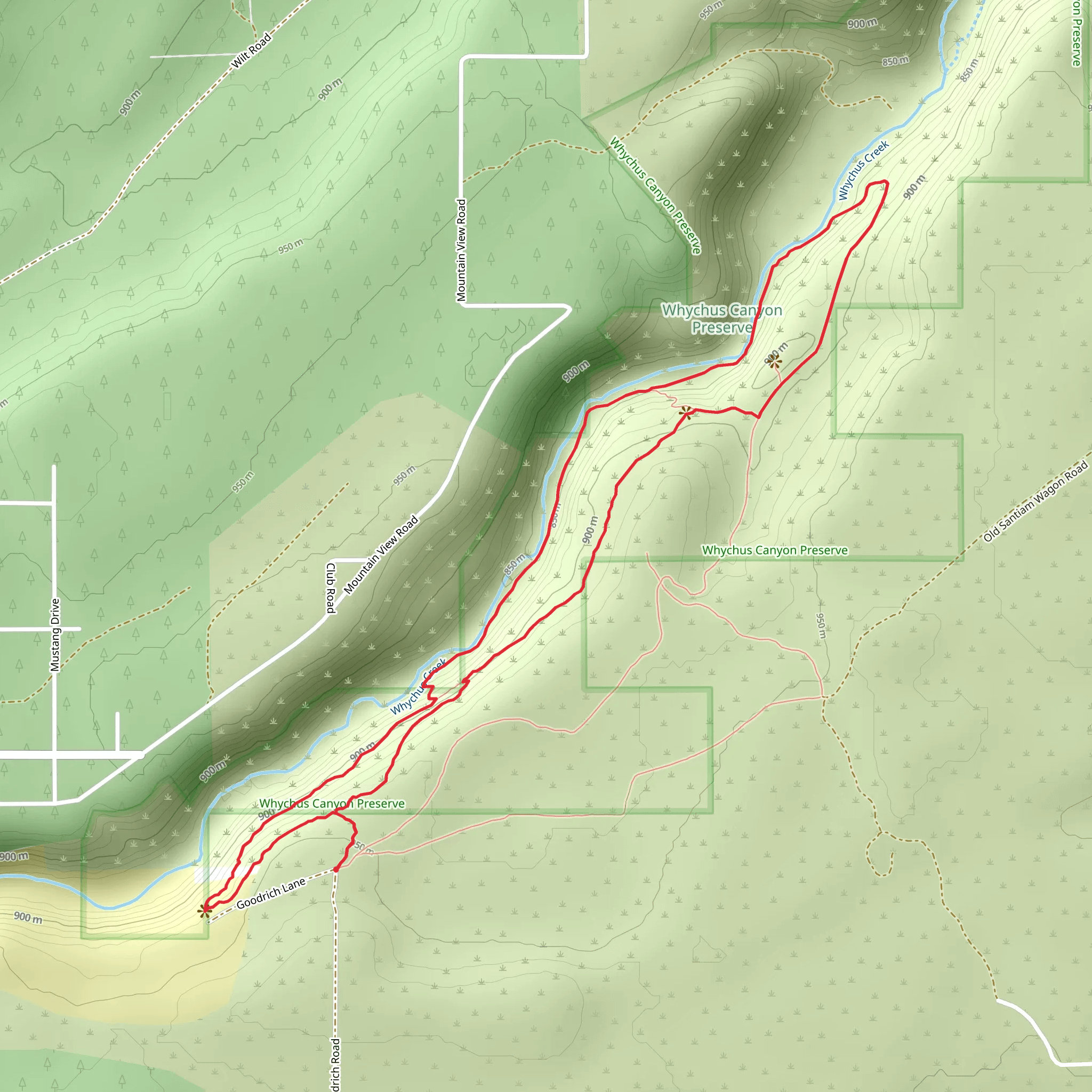 Rim and Creek Loop Trail mobile static map