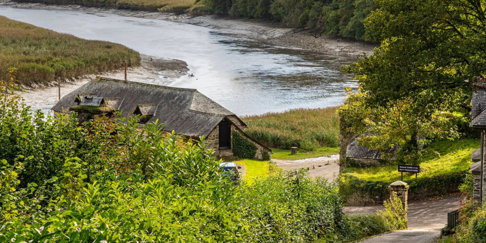 An image depicting the trail Cotehele and Burcombe Valley Walk and its surrounding area.