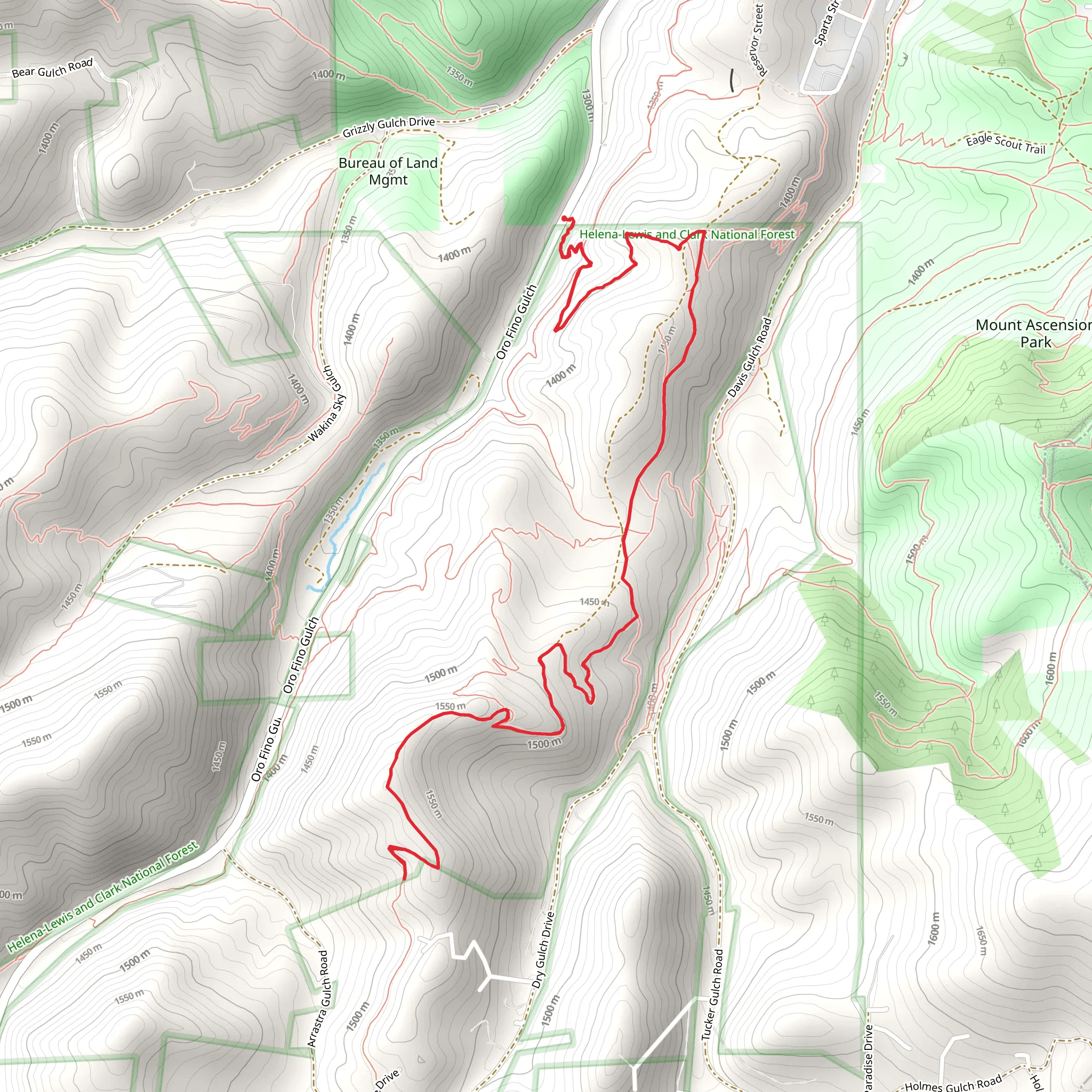 Waterline Trail and Rodney Ridge Trail mobile static map