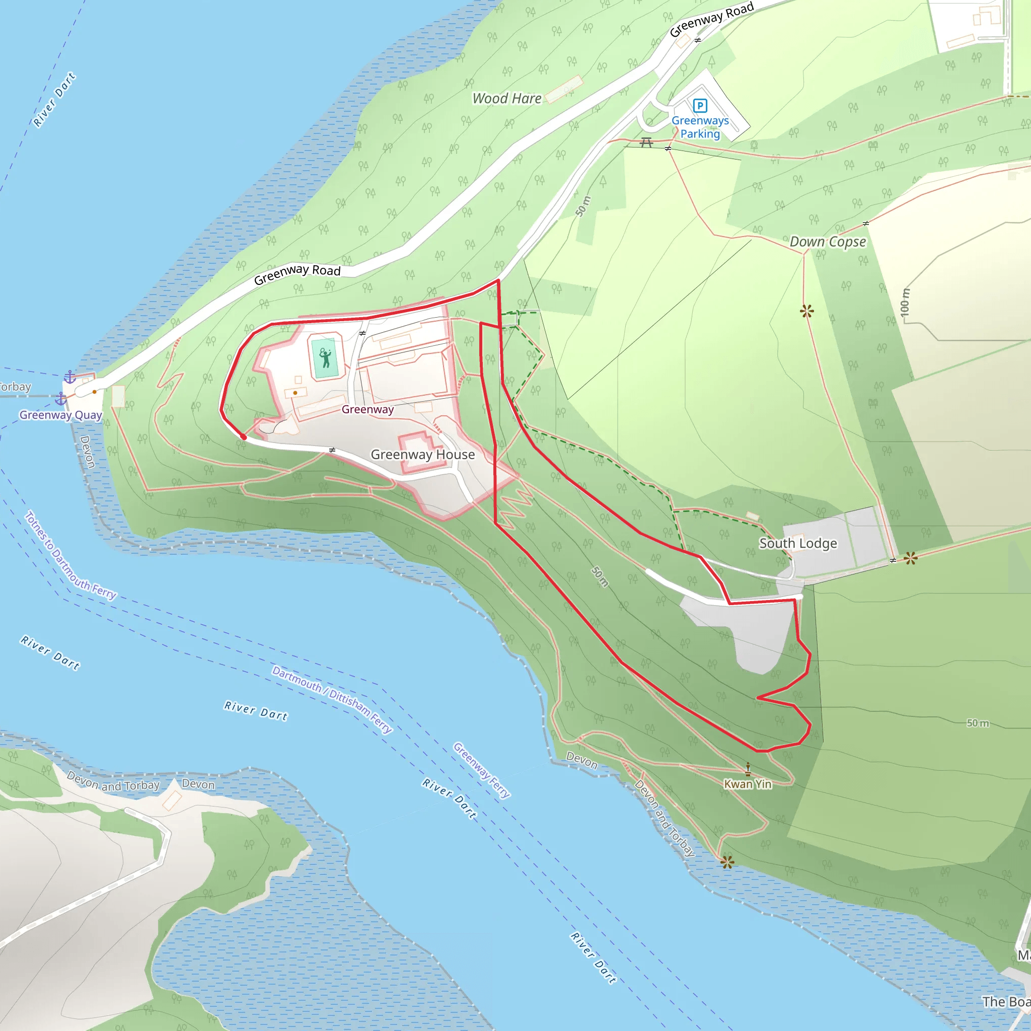 Greenway Garden Ramble Walk mobile static map