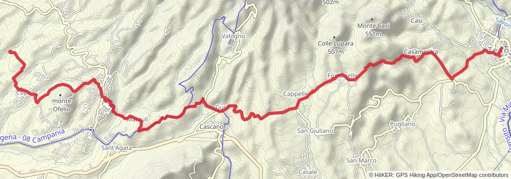 Via Francigena stage 131 Map