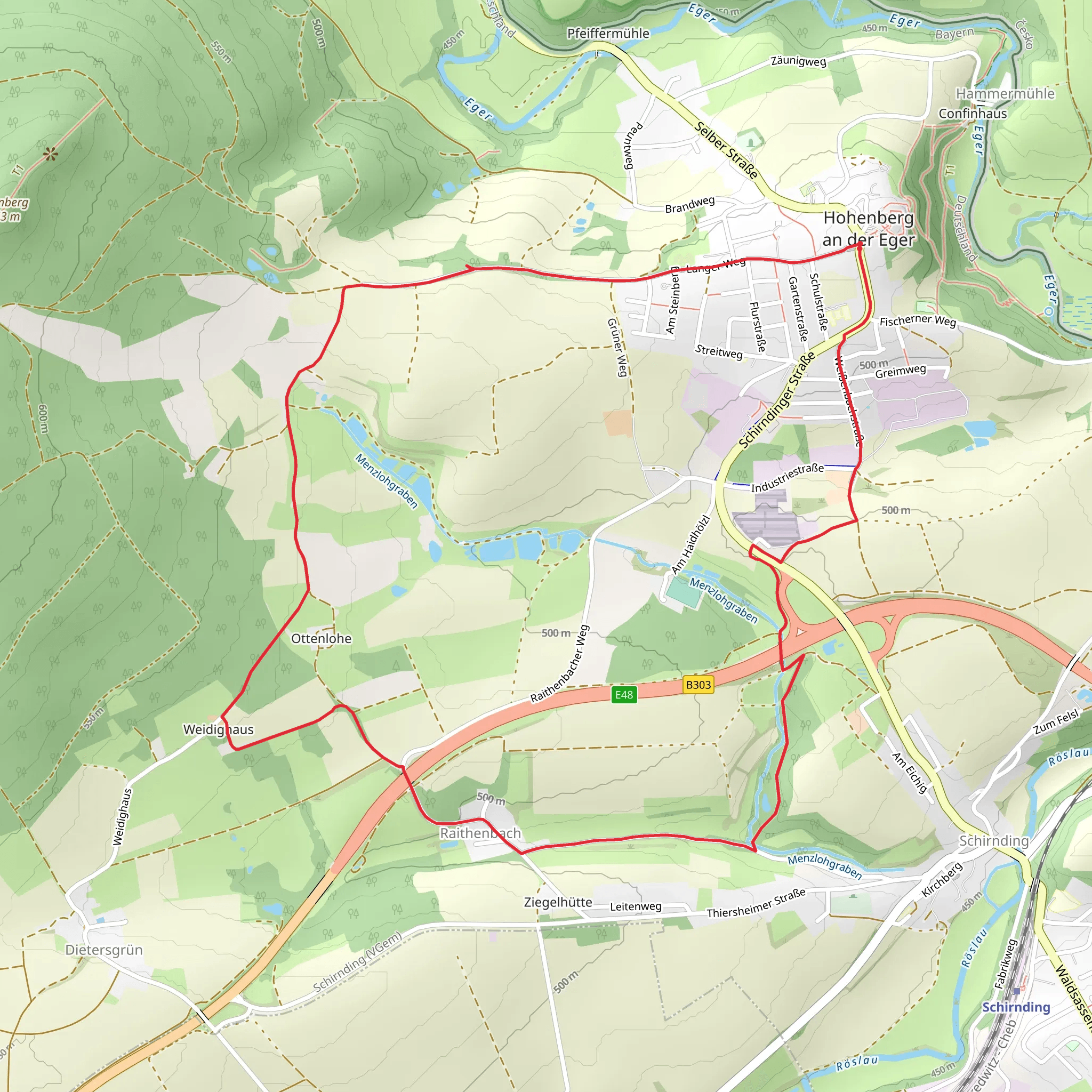 Schirnding and Hohenberg 3 Loop mobile static map