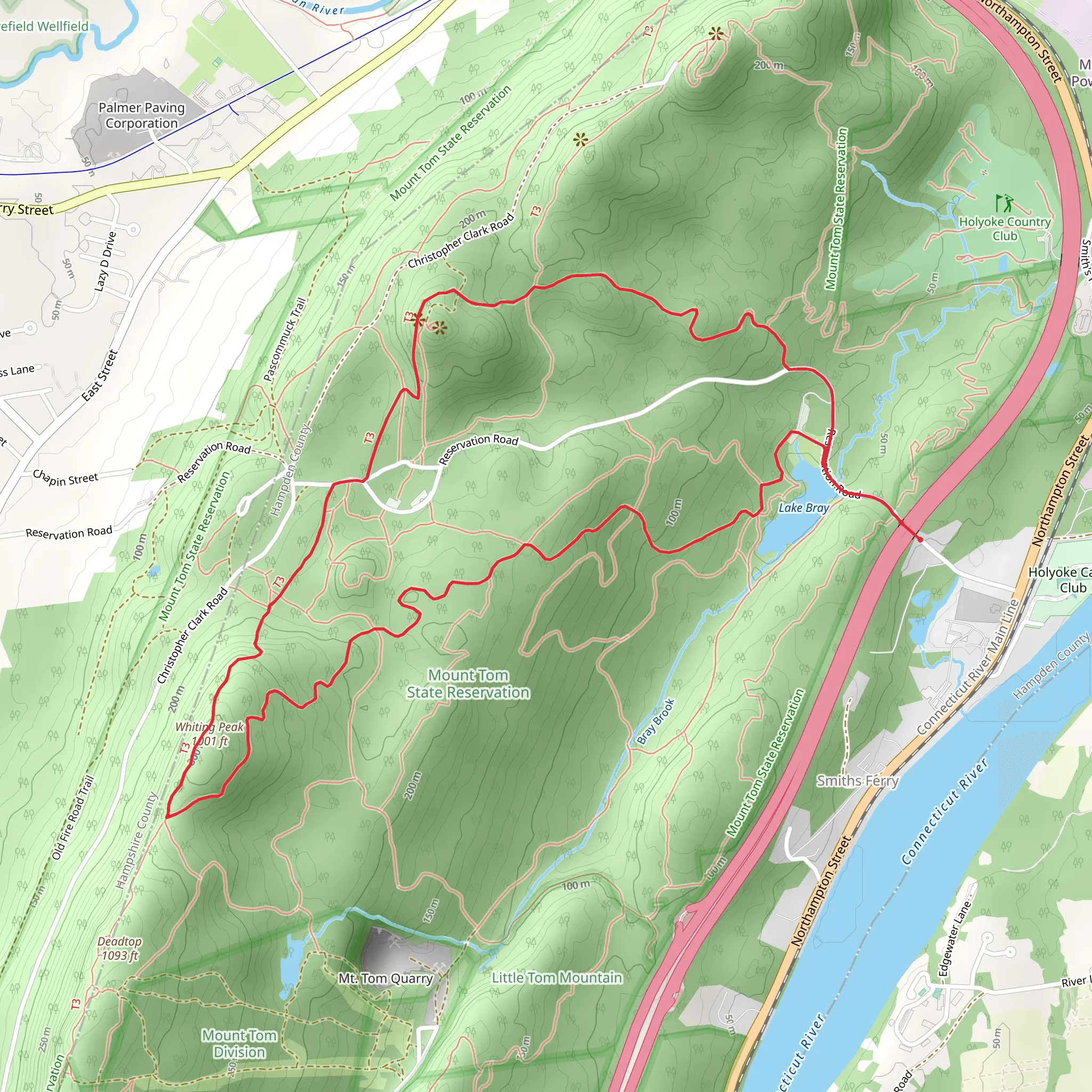 Goat and Whiting Peak Loop via T Bagg Trail mobile static map