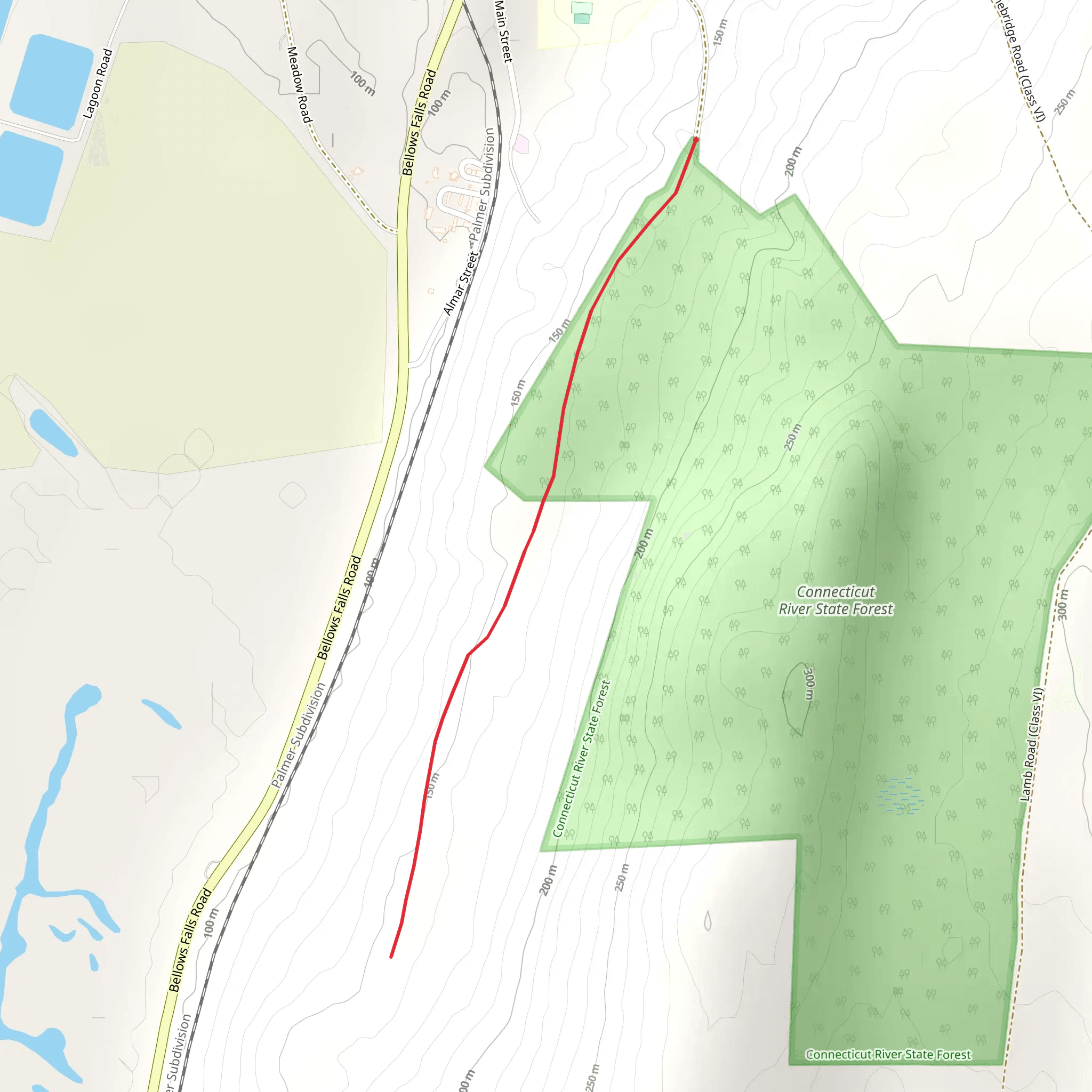 Connecticut River State Forest Trail mobile static map
