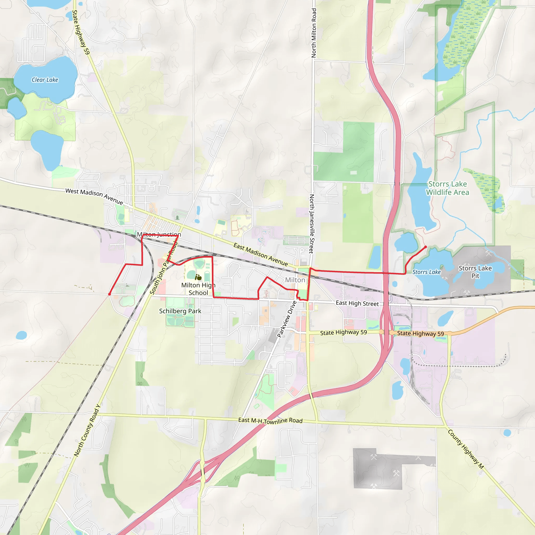 Ice Age Trail - Storrs Lake mobile static map