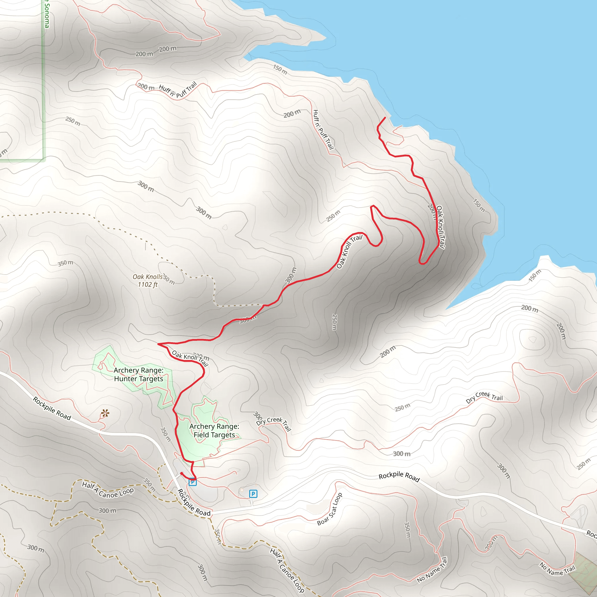 Oak Knoll Trail mobile static map
