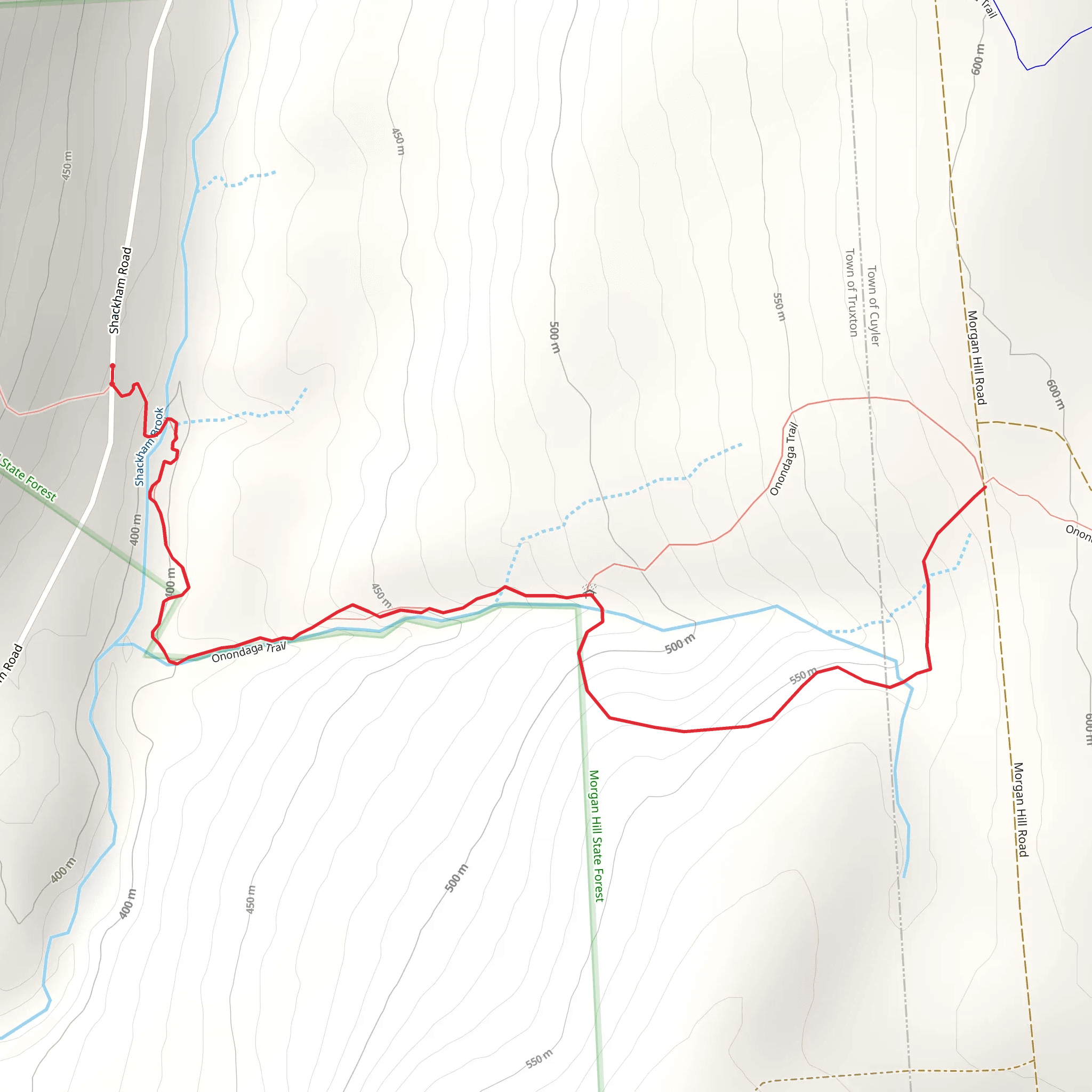 Onondaga Trail mobile static map