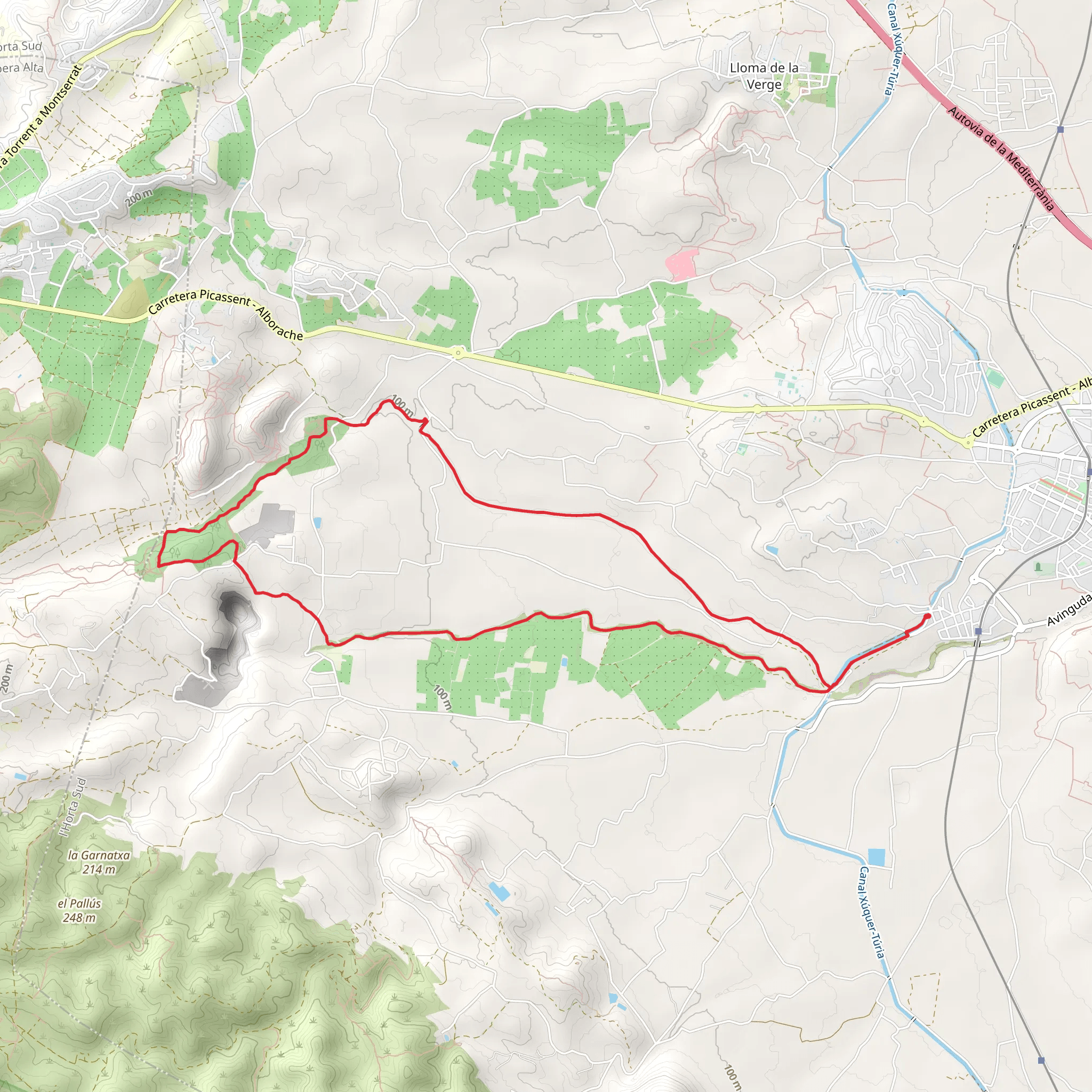 Font de l'Omet - Clot de les Tortuges PR CV 404 mobile static map