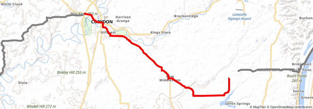 American Discovery Trail South Route stage 101 Map