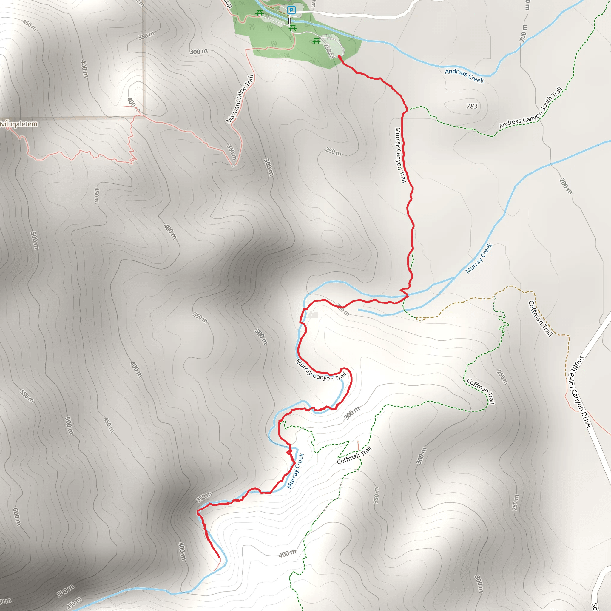 Murray Canyon Trail mobile static map