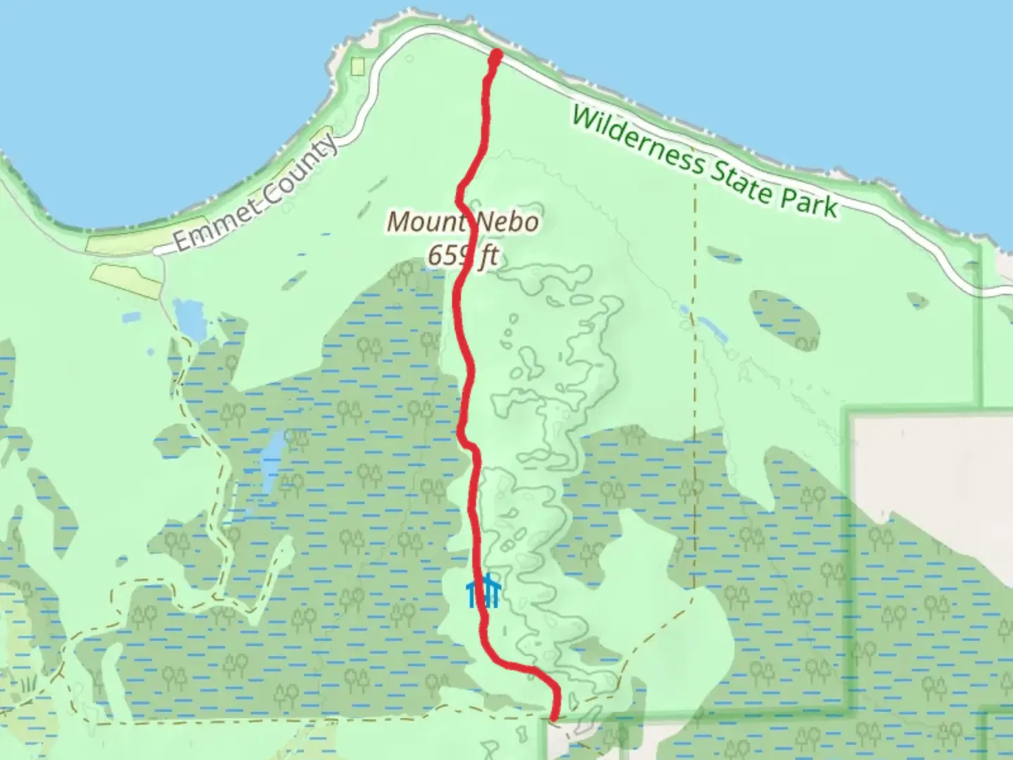 An image depicting the trail Nebo Trail and its surrounding area.