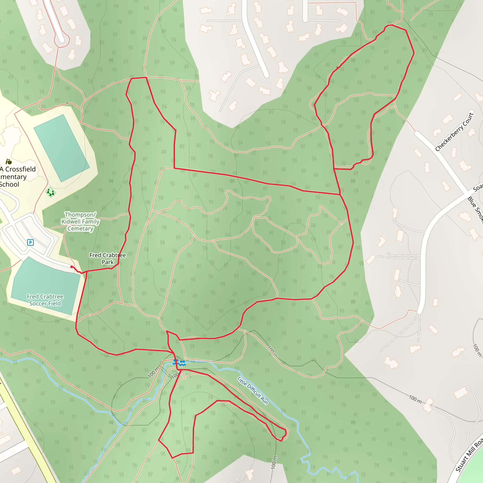 Fox Mill District Park Loop mobile static map