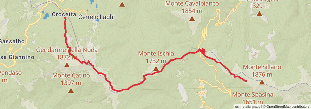 Sentiero Italia - Apennines Section stage 7 Map