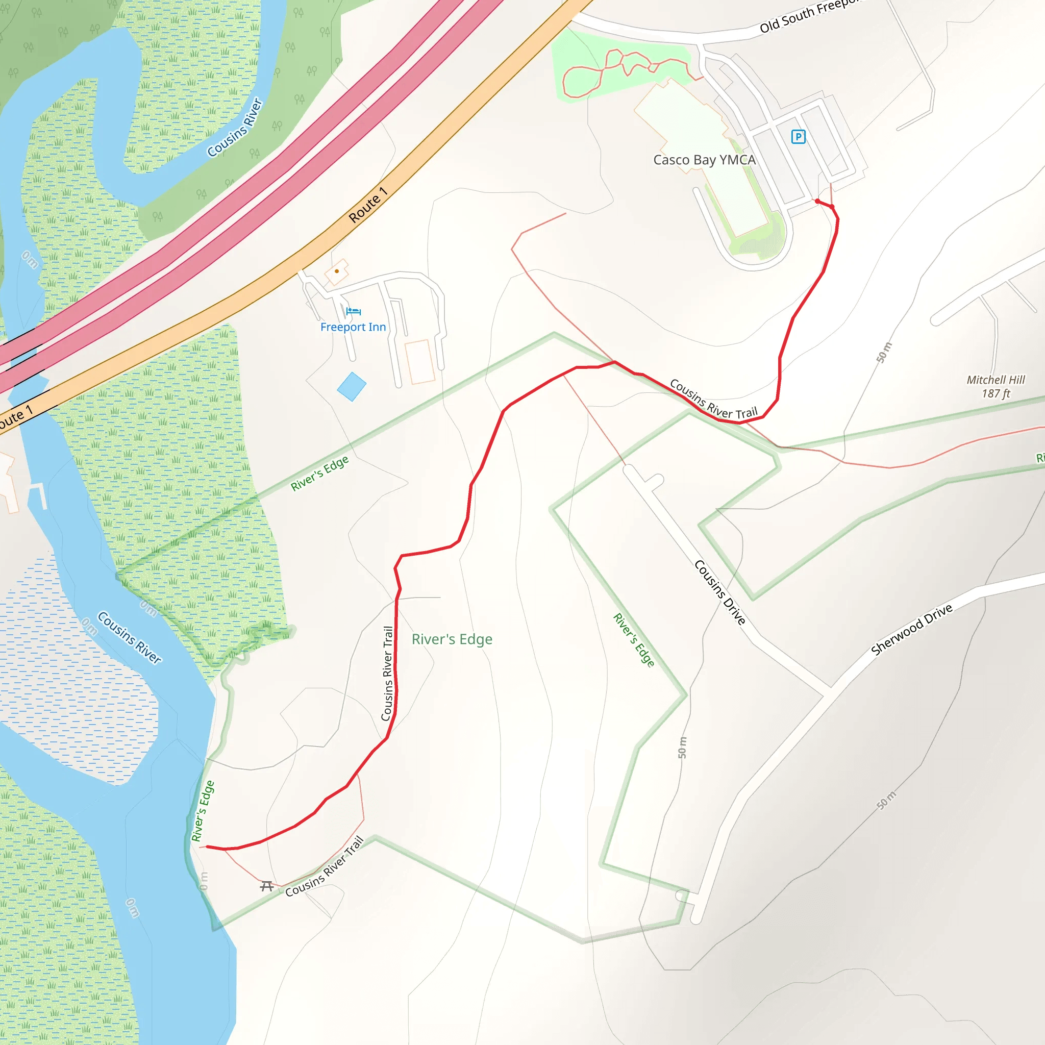 Cousins River Trail mobile static map