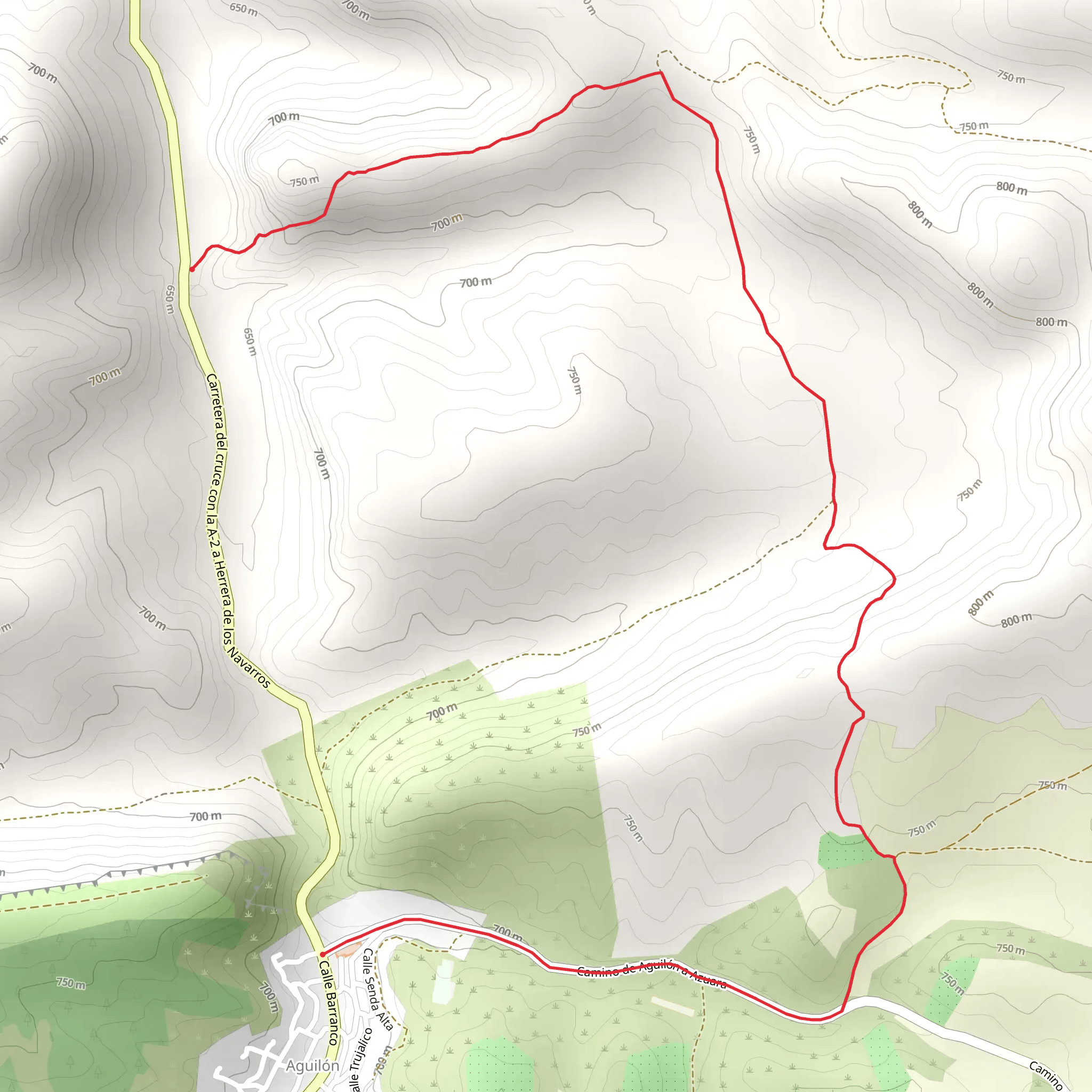Aguilón - Peña Foradada PR Z 41 mobile static map