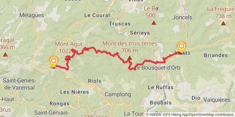Camino Menton-Candanchu via Arles stage 33 Map