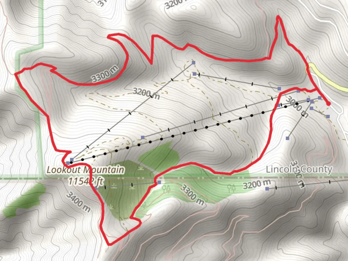 An image depicting the trail Lookout Mountain Loop and its surrounding area.