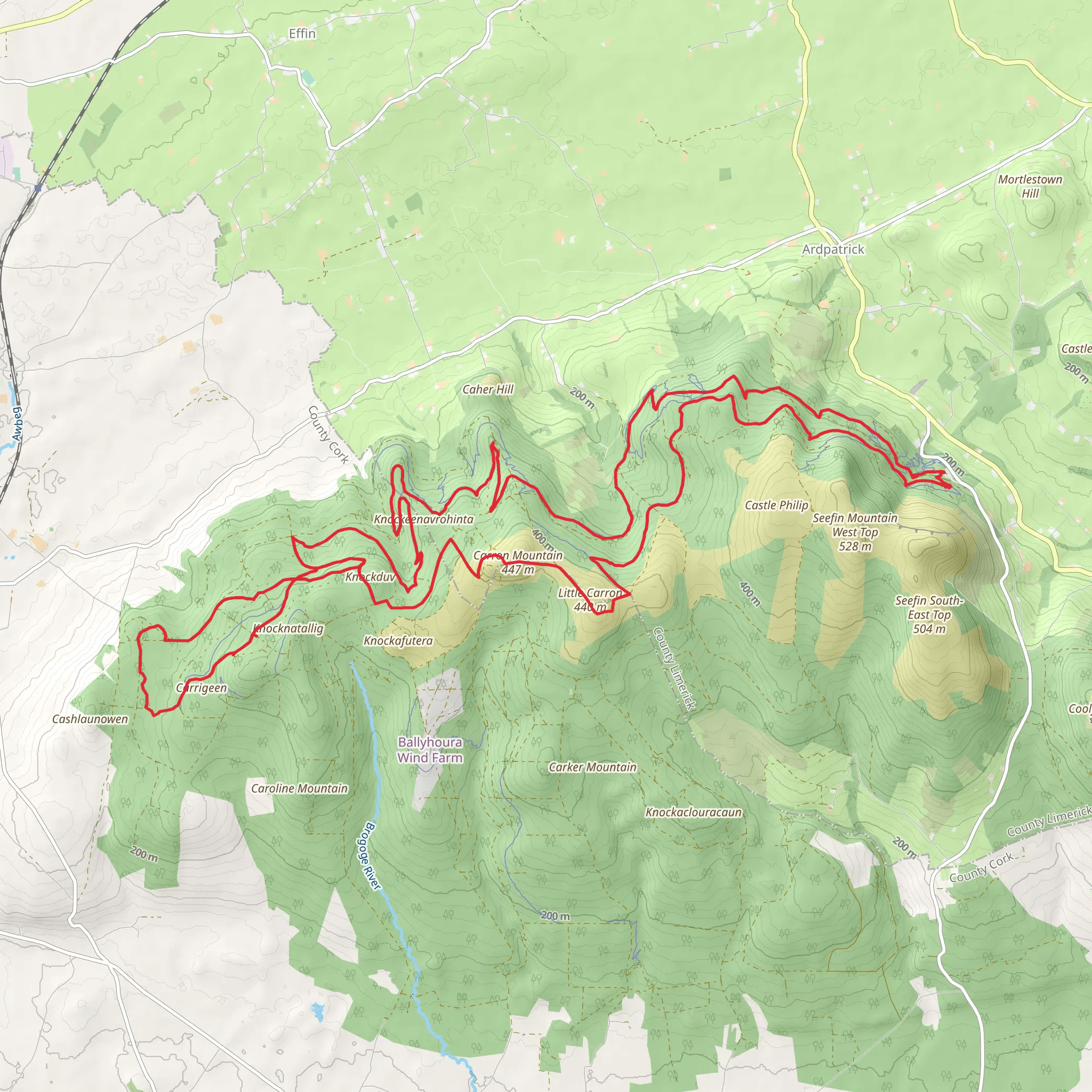 Ballyhoura - Streamhill Loop mobile static map