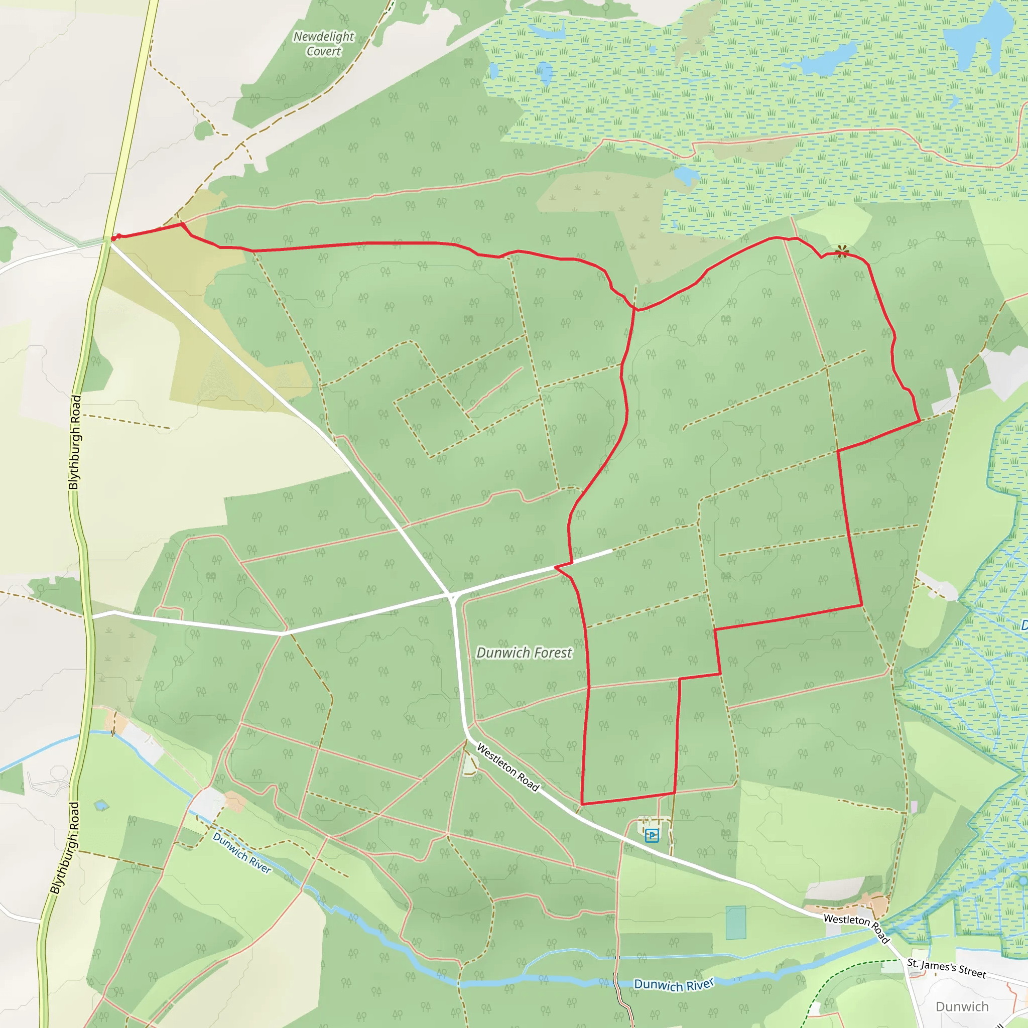 Dunwich Forest Loop mobile static map