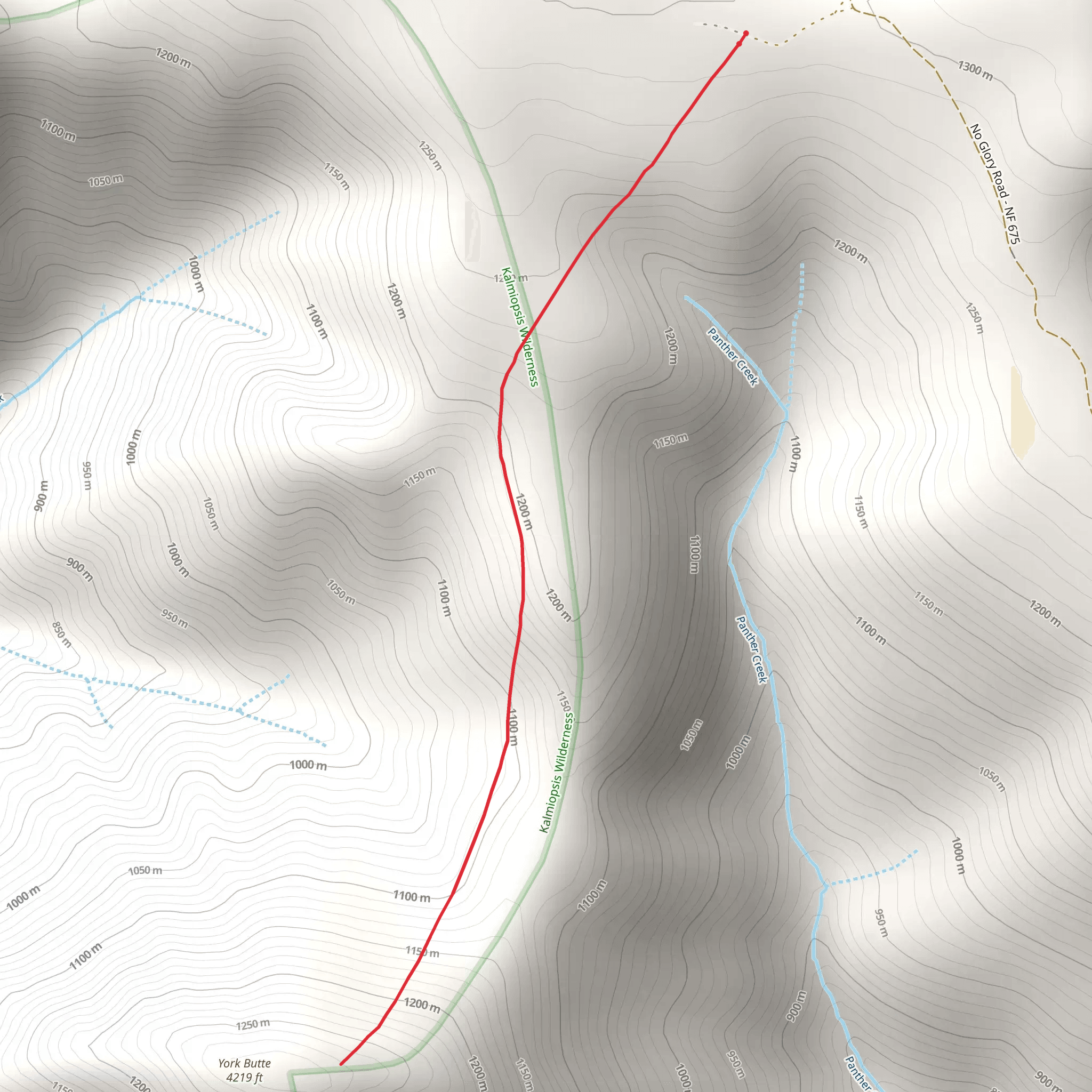 York Butte Trail mobile static map