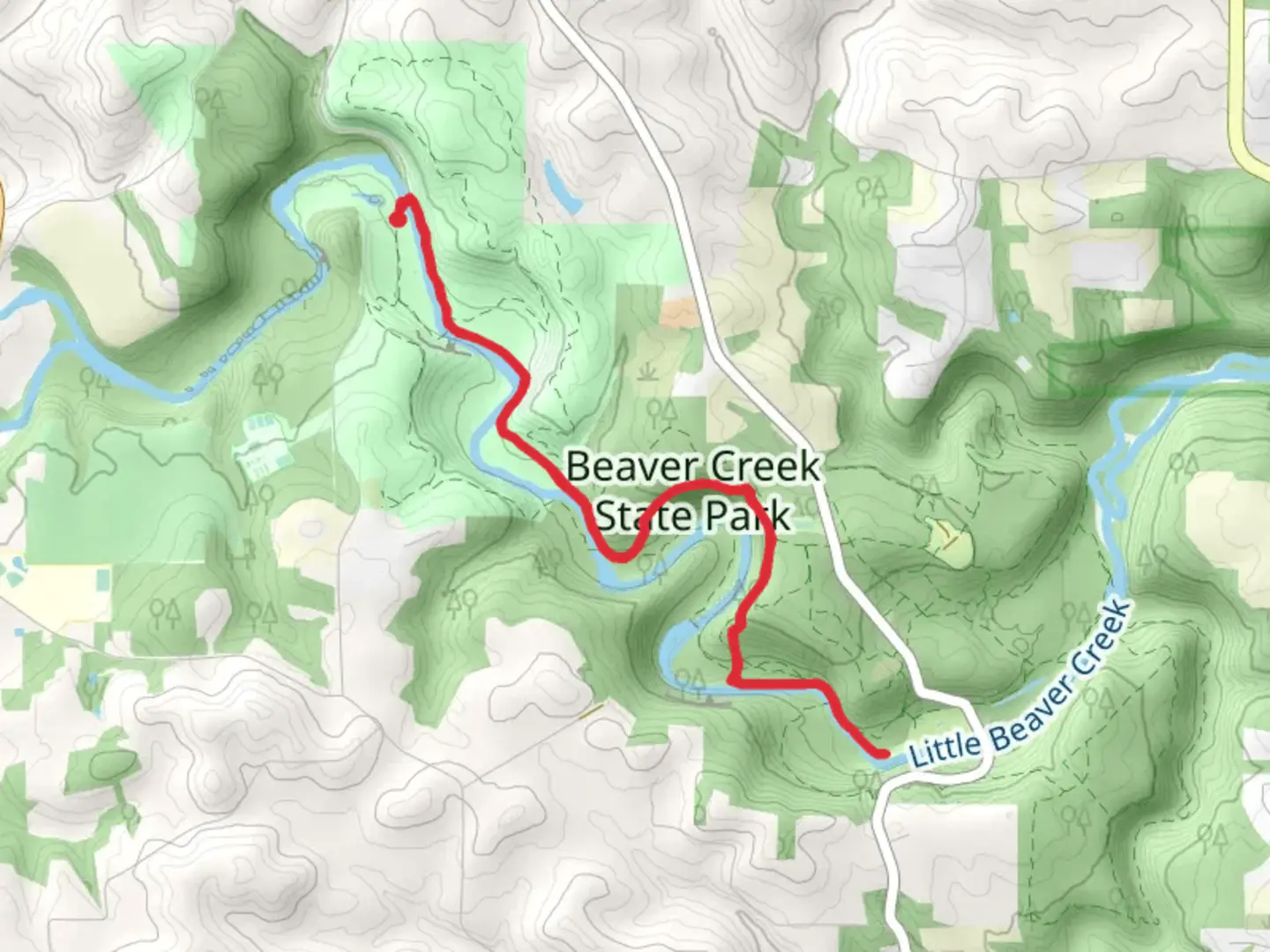 An image depicting the trail Lower Vondergreen Trail and NCT and its surrounding area.