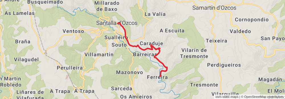 GR 109 Interior Asturias stage 32 Map