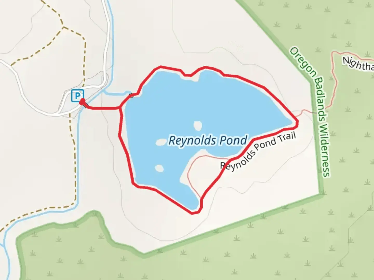 An image depicting the trail Reynolds Pond Loop Trail and its surrounding area.