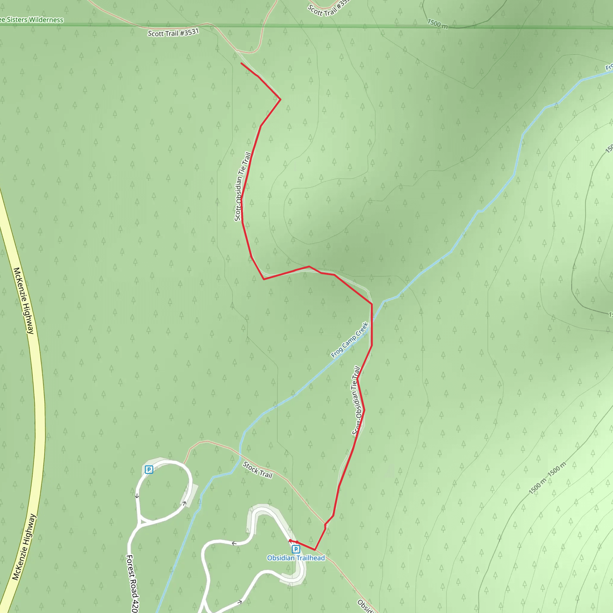 Scott - Obsidian Tie Trail mobile static map