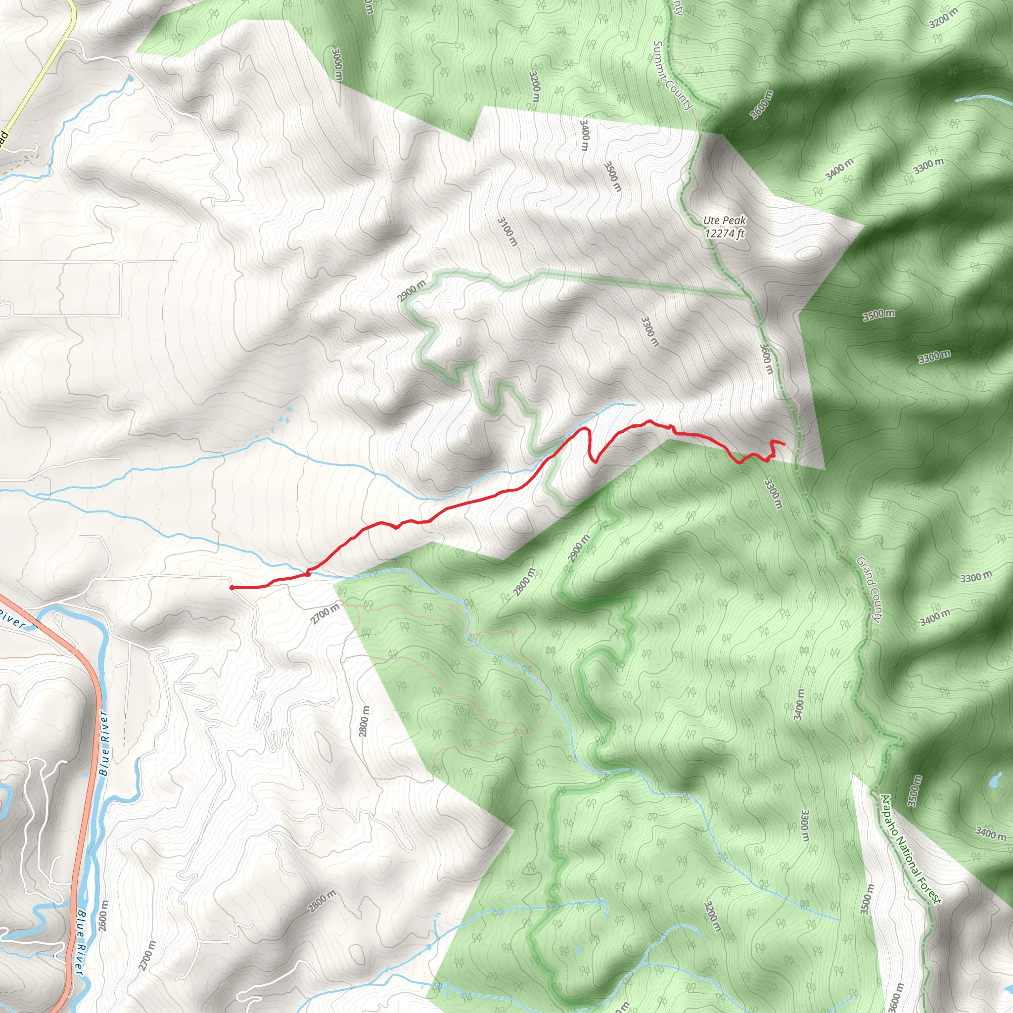 Acorn Creek via Acorn Creek Trail mobile static map