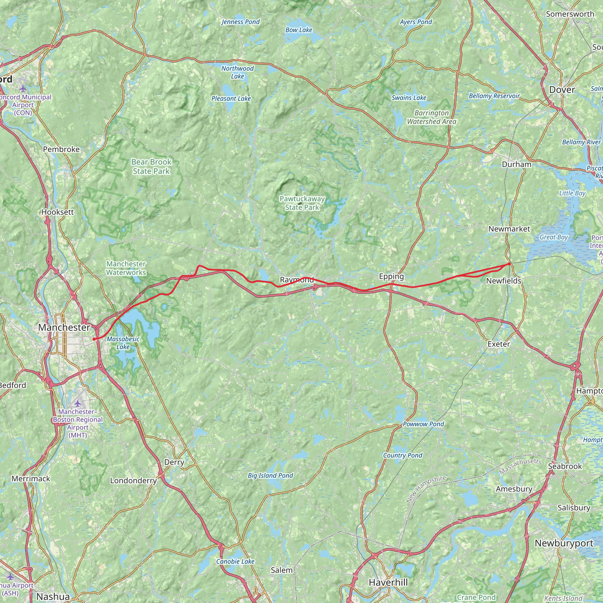 Rockingham Recreational Rail Trail mobile static map